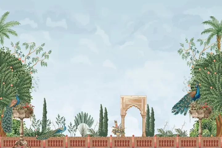 Blue Peacock Garden 2