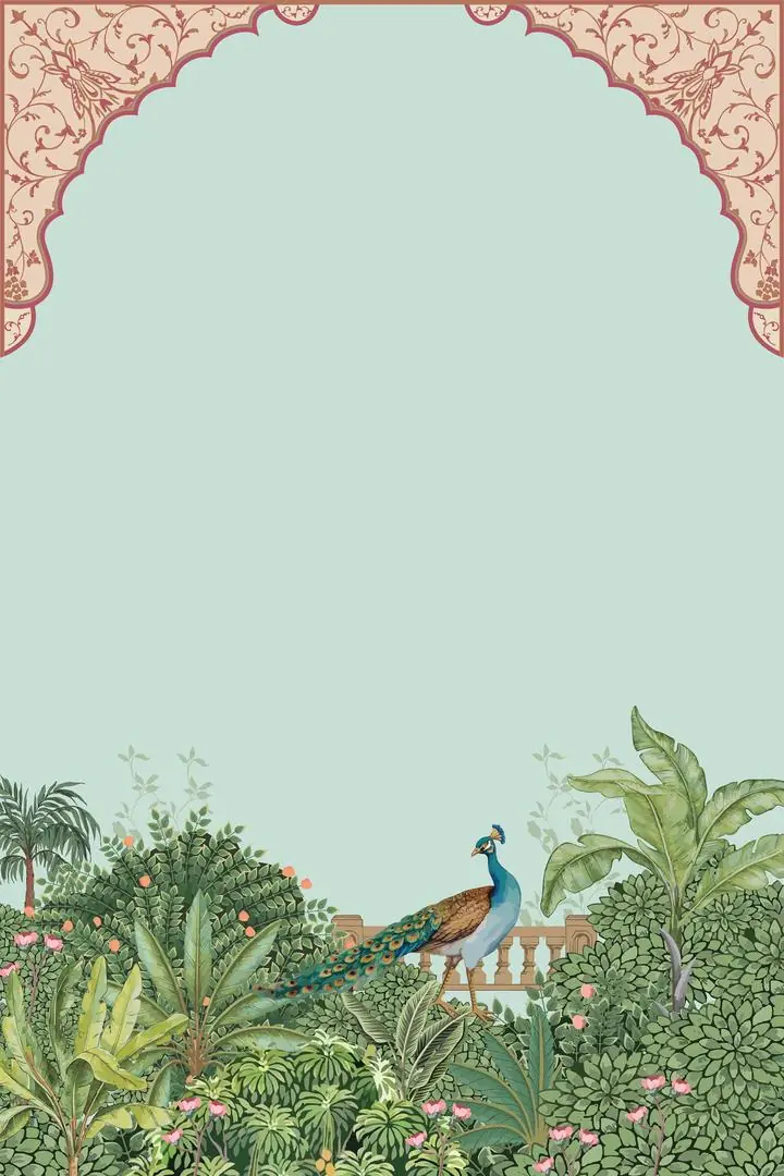 Blue Peacock Garden, Indian Art, Pichwai, Pichwai Portrait