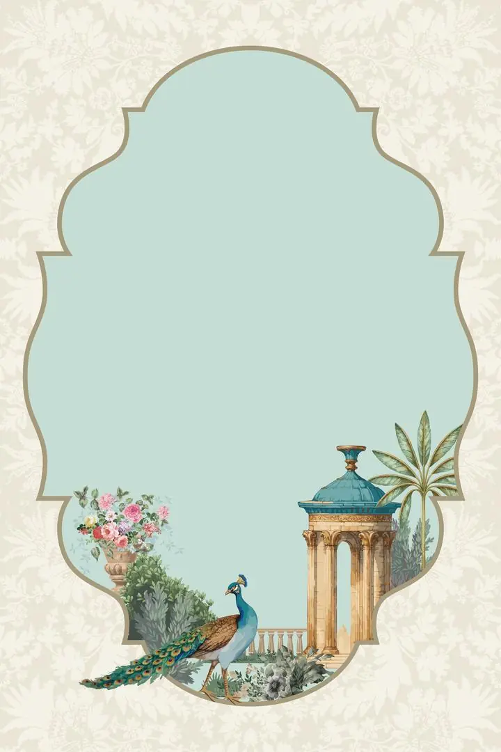 Blue Peacock Temple, Indian Art, Pichwai, Pichwai Portrait