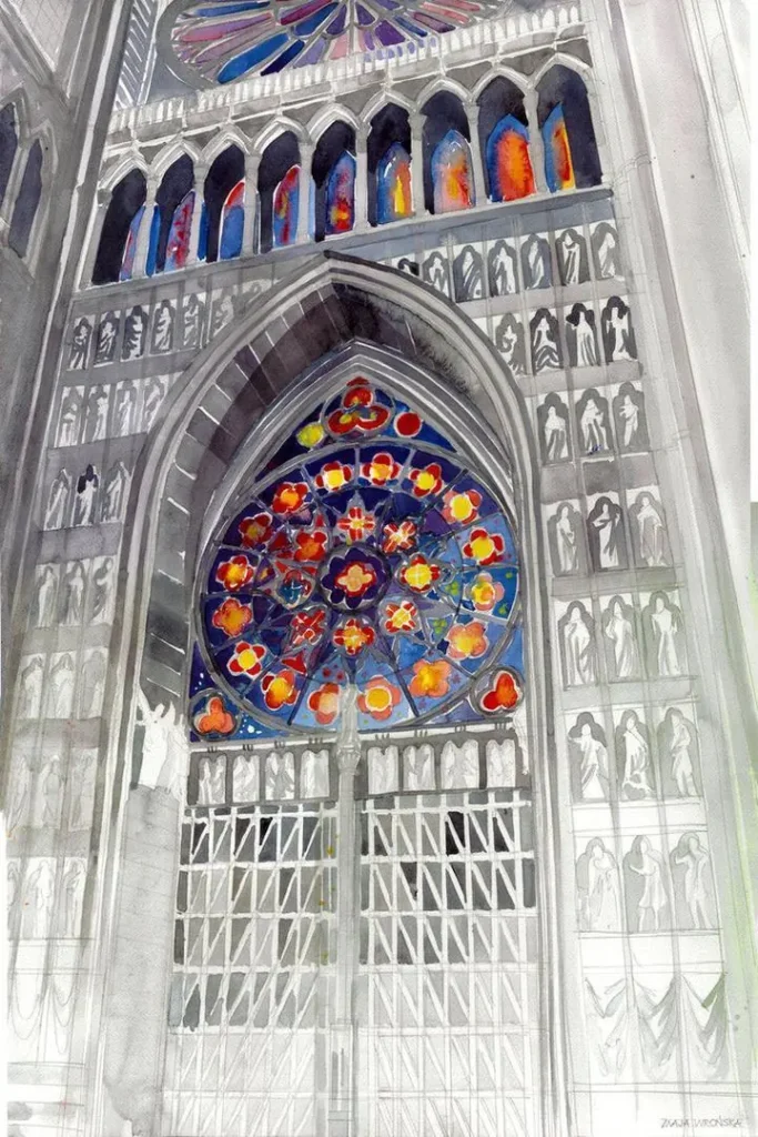 Blue Stained Glass Window