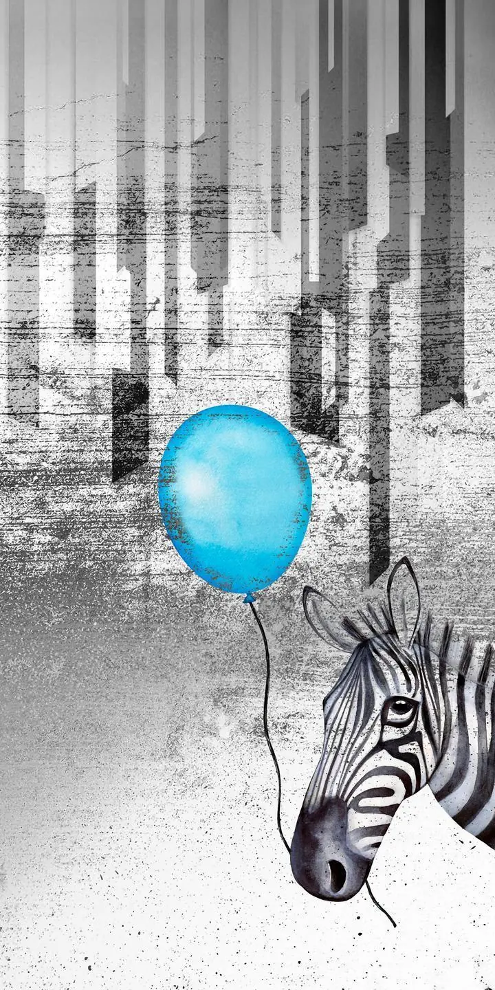 Blue Zebra Head, Wall Art, Decor Wall Art, Decor Wall Art G