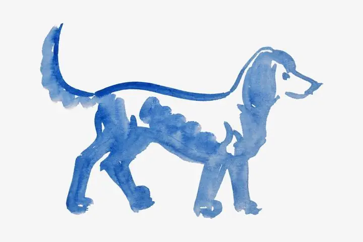 Blue Dog 3, Aesthetic Art, Animal & Birds, Animal & Birds B