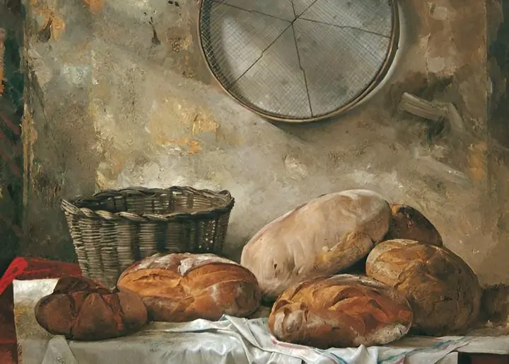 Bread GAZ Volga Bread Rustic Table