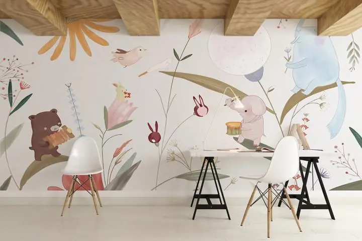 Brown Bear Pink Elephant Blue Fox