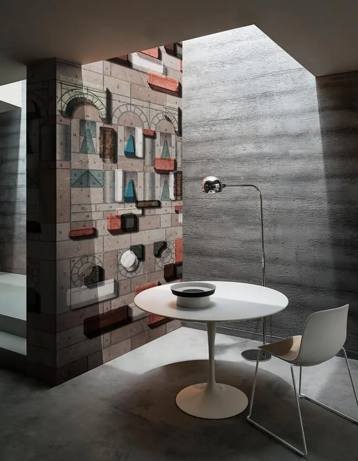 Brown Brick Gray White Black Blue