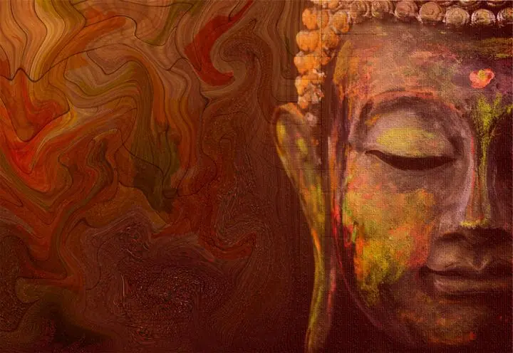 Brown Buddha Head, Religious, Buddha