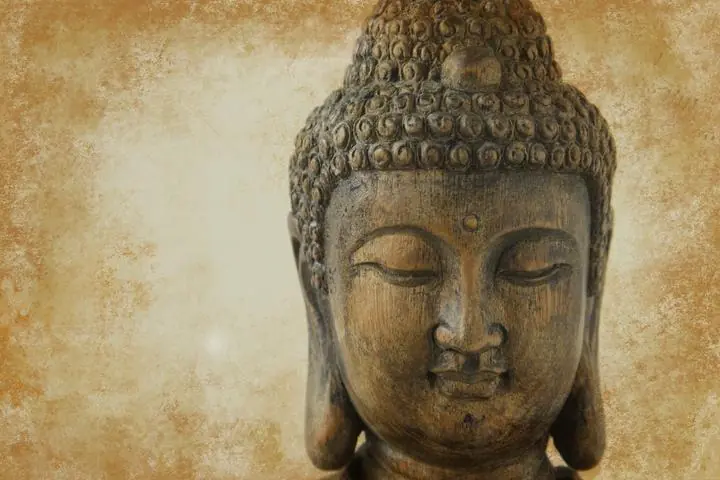 Brown Buddha Head Sculpture 3, Religious, Buddha