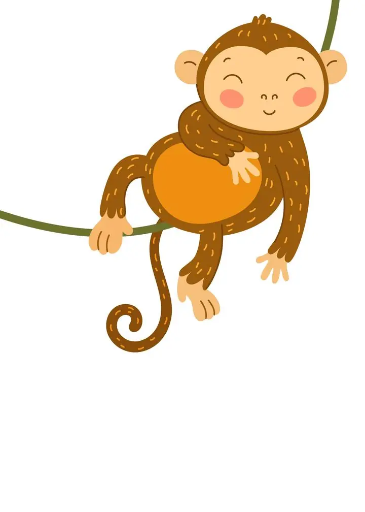 Brown Cartoon Monkey