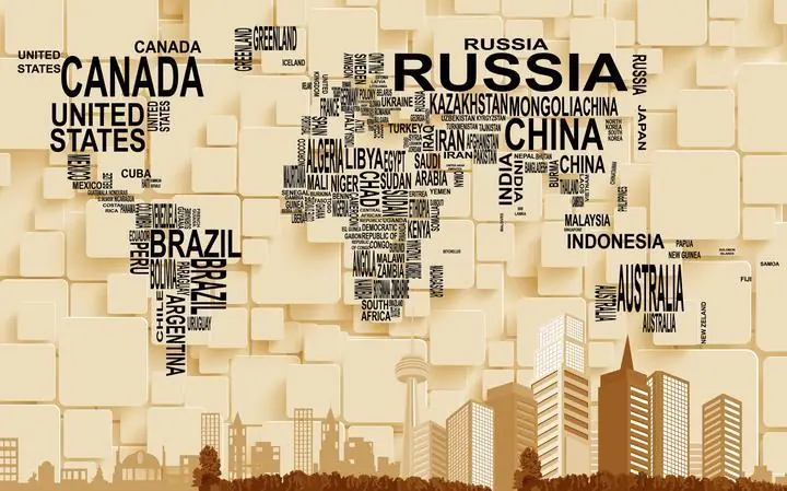 Brown City Skyline, Wallpaper, World Landscape