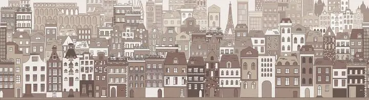 Brown Cityscape Buildings 2, Wallpaper, World Landscape