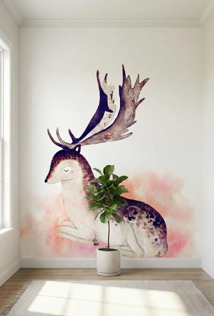 Brown Deer Antlers, Wallpaper, Animal