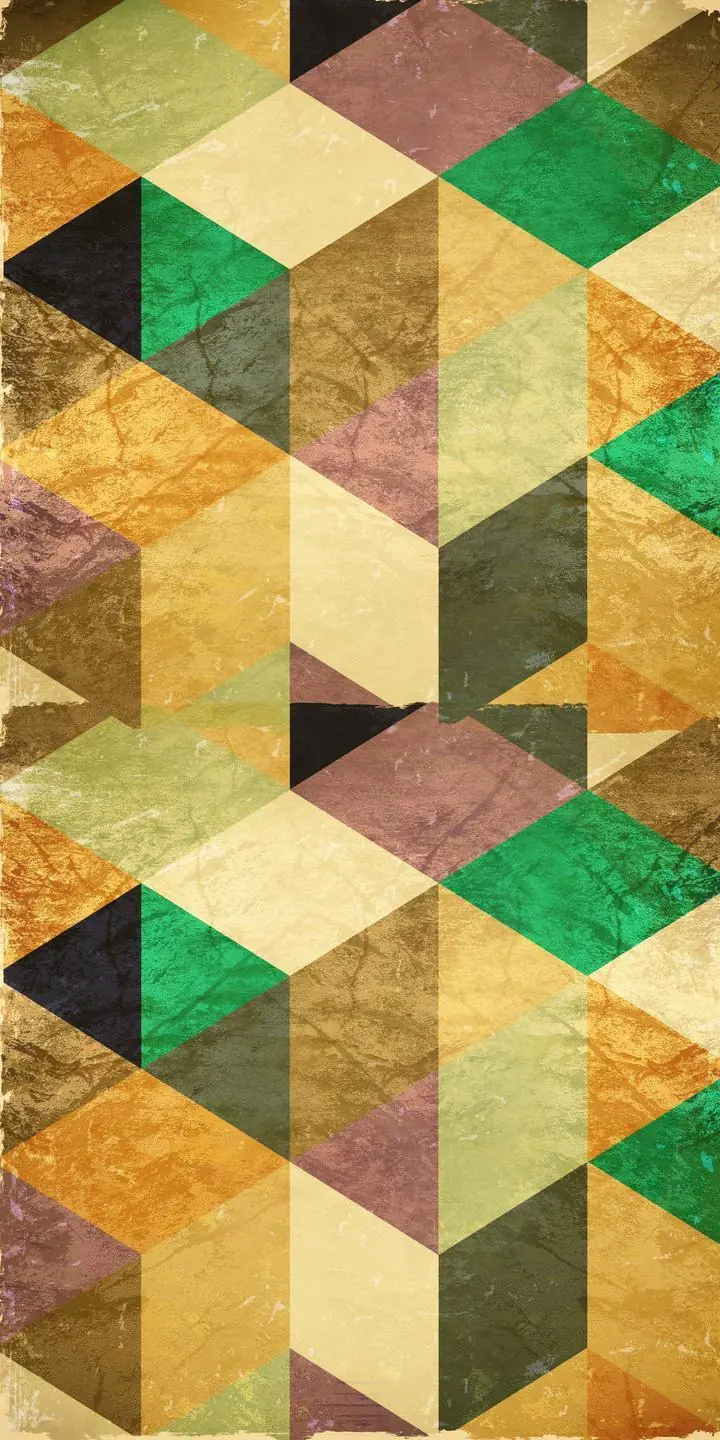 Brown Green Geometric Pattern, Wall Art, Decor Wall Art, Decor Wall Art G