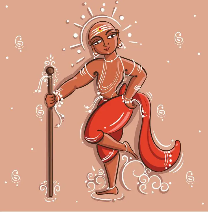 Brown Hindu Deity Krishna