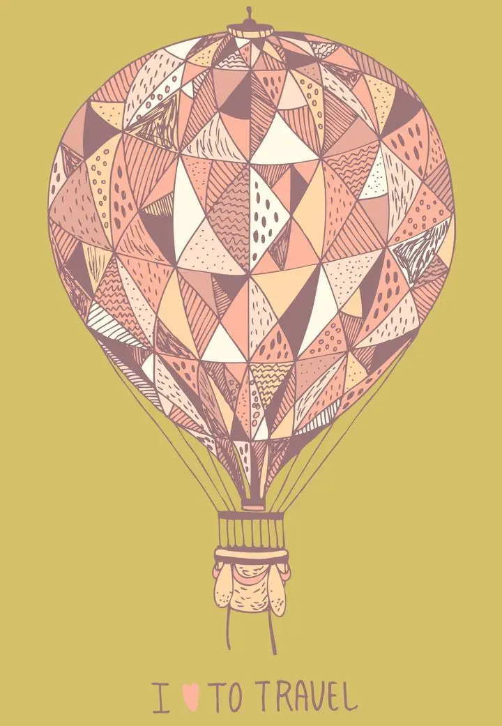 Brown Hot Air Balloon, Wallpaper, World Landscape