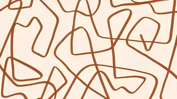 Brown Lines Artwork, Wall Art, Boho, Boho Art C