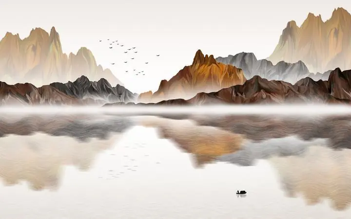 Brown Mountain Range Landscape 4, Wall Art, Decor Wall Art, Decor Wall Art E