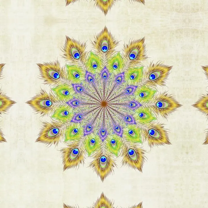Brown Peacock Feather Eyes, Wallpaper, Old 3D