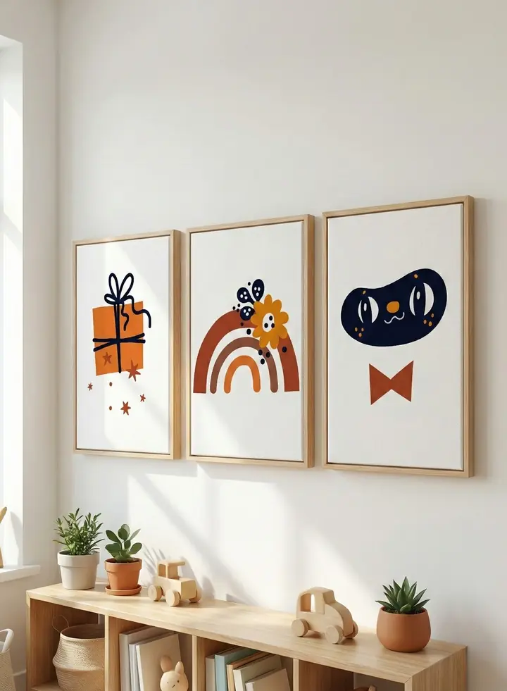 Brown Rainbow Black Cat Face Gift