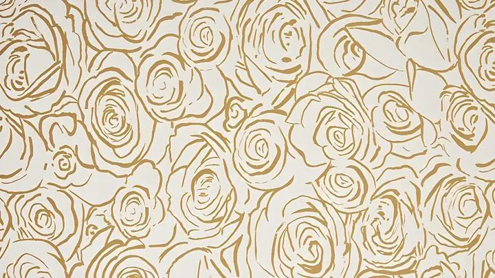 Brown Roses Pattern, Wall Art, Boho, Boho Art C