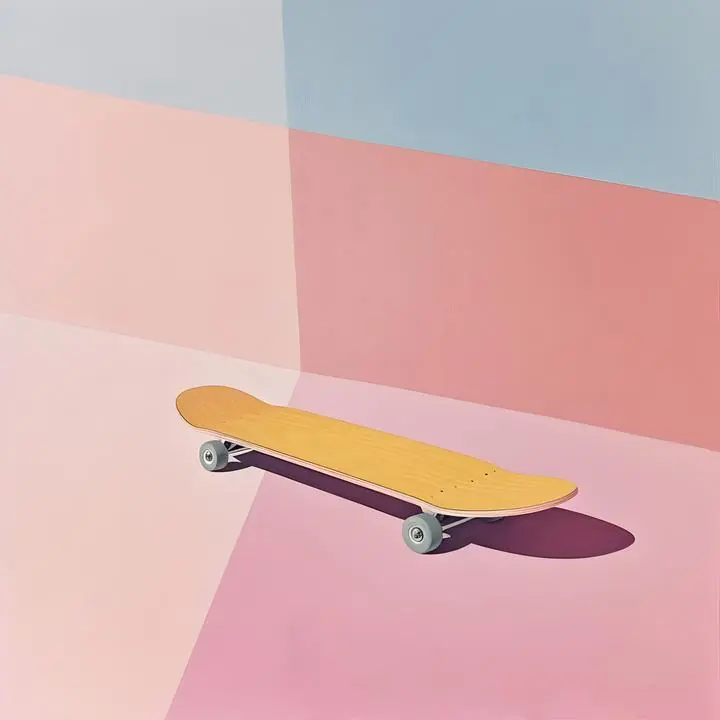 Brown Skateboard, Aesthetic Art, Pop Art