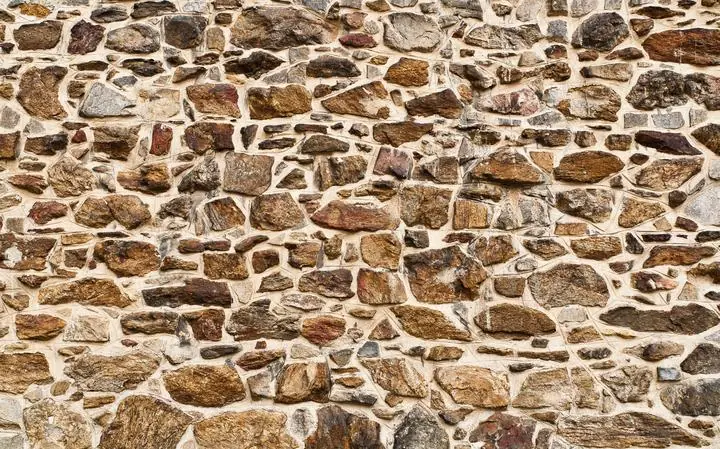 Brown Stone Wall, Wallpaper, Old 3D