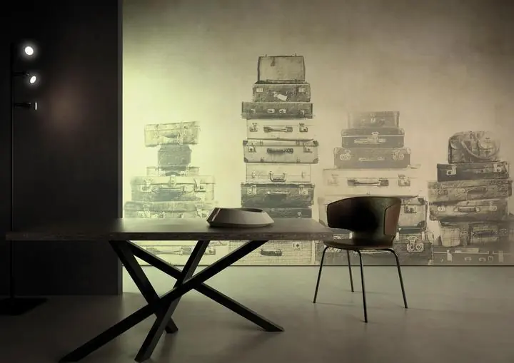 Brown Suitcases Stacked High