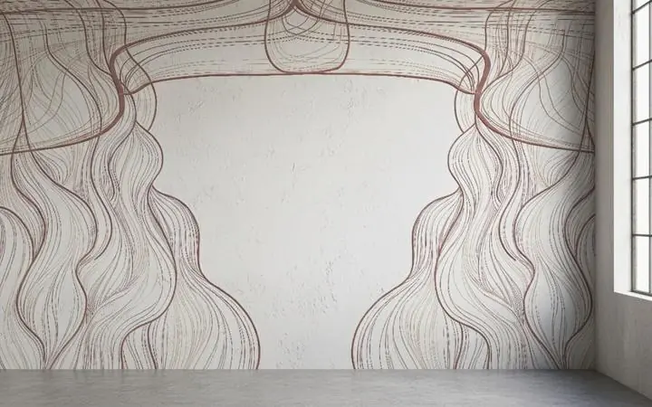 Brown Wavy Lines, Wallpaper, Unique