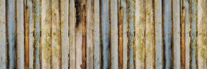 Brown Wooden Fence Planks, Wall Art, Old Gold, Gold Landscape