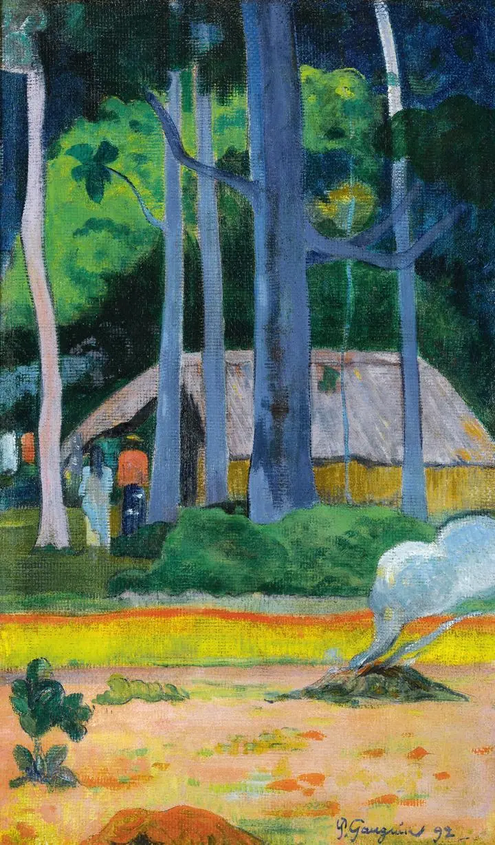 Cabane Sous Les Arbres (1892), Paintings, Paul Gauguin