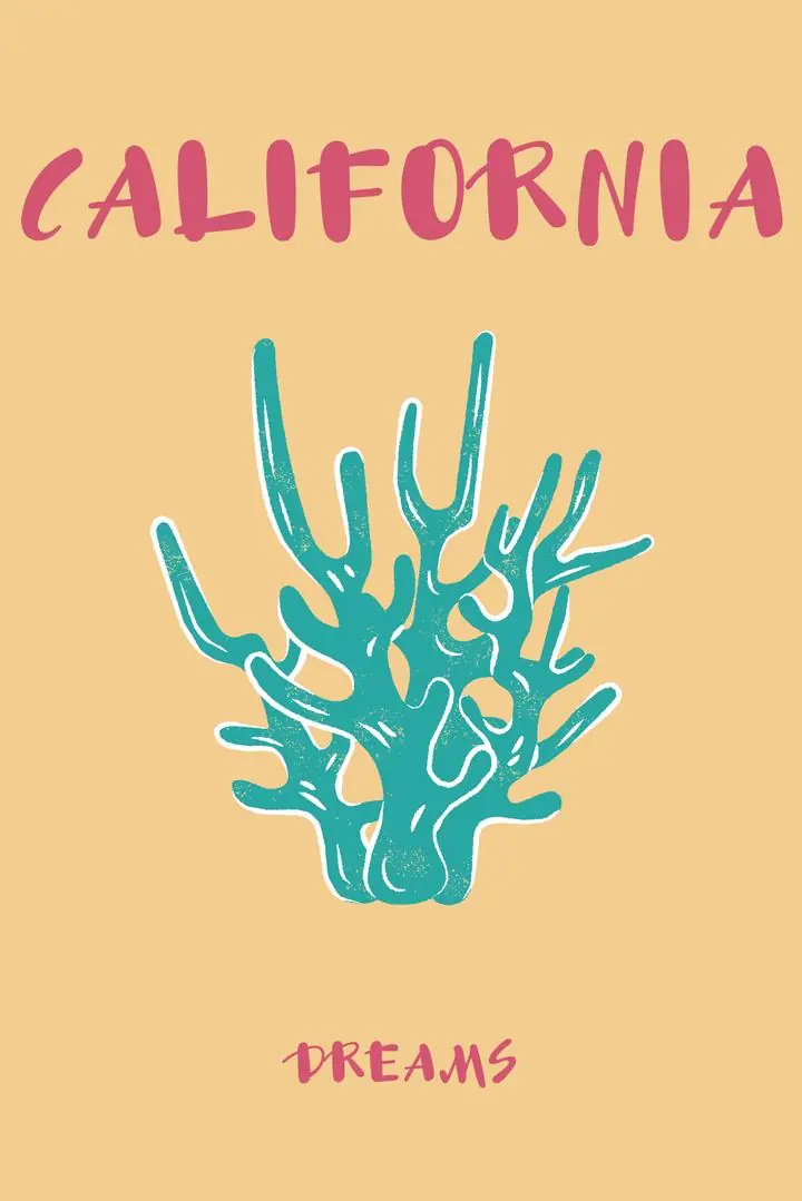 California, Aesthetic Art, Travel, Preppy Travel Posters