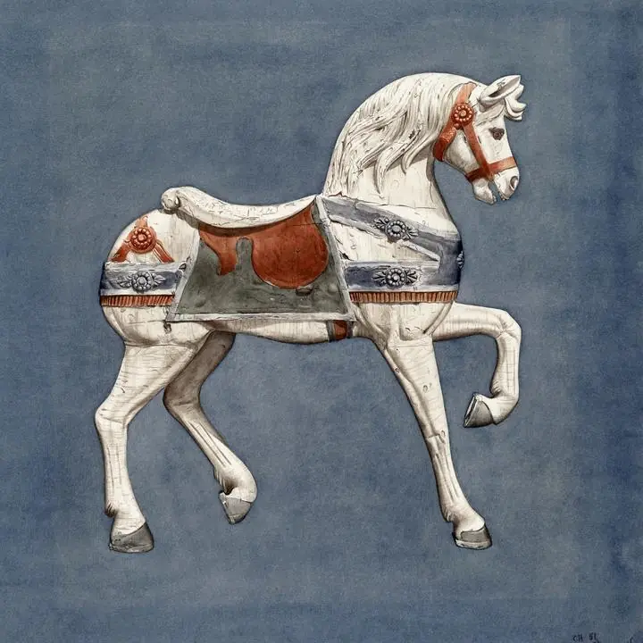 Carousel Horse, Aesthetic Art, Animal & Birds, Animal & Birds B