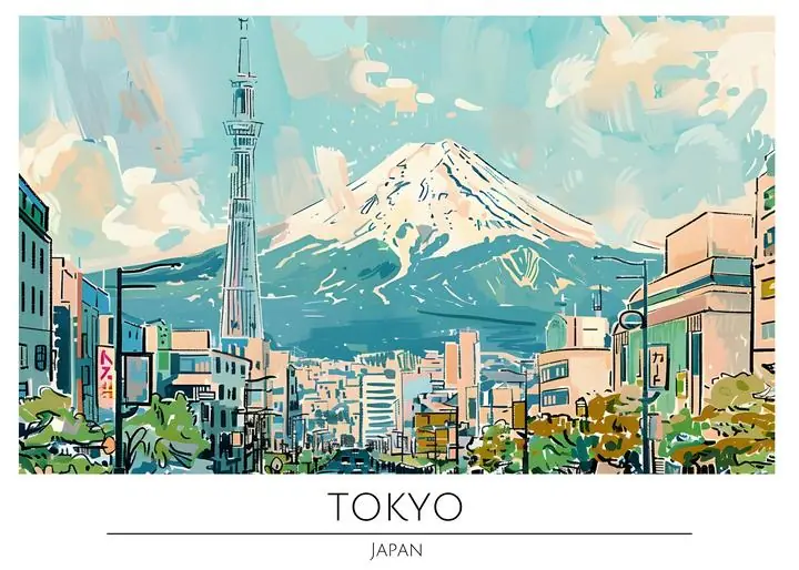 Color Cityscape Tokyo Skyline