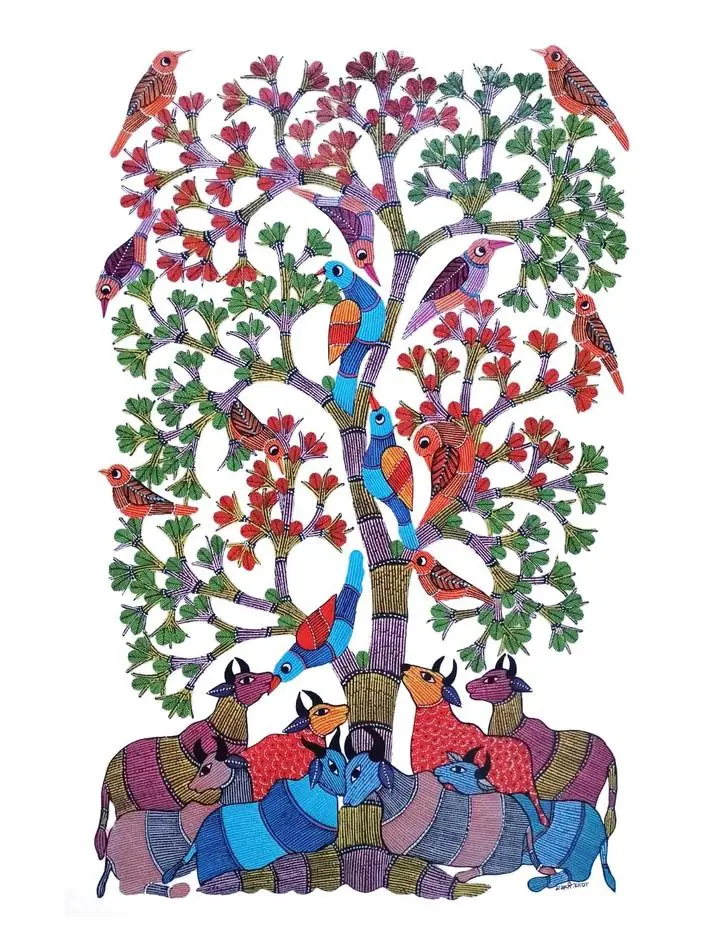 Colorful Tree With Animals 2