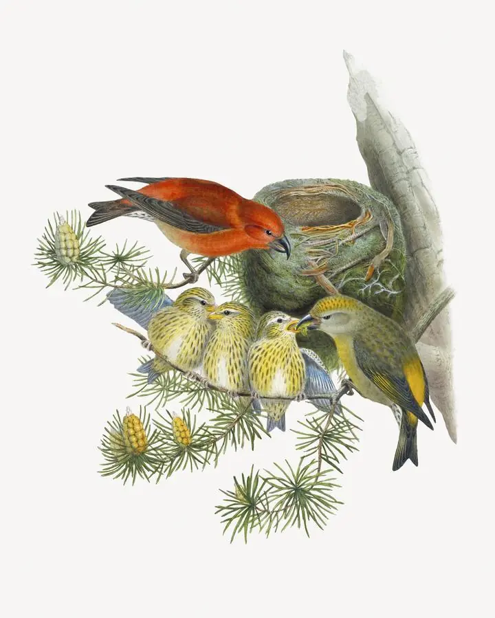 Common Crossbill Bird, Aesthetic Art, Animal & Birds, Animal & Birds B