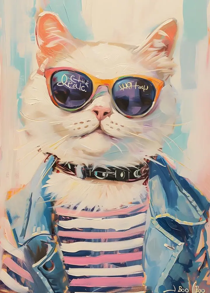 Cool Cat Portrait Stylish