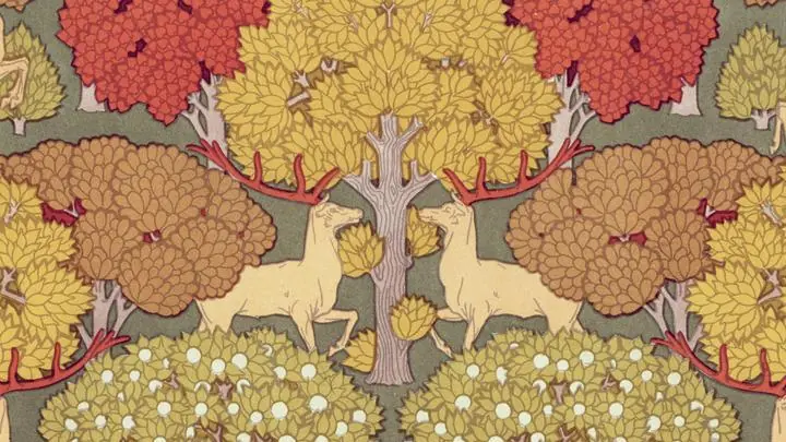 Deer And Trees, Aesthetic Art, Animal & Birds, Animal & Birds B