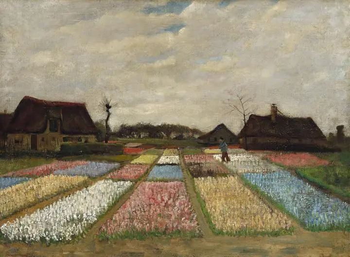 Flower Beds In Holland (1883), Paintings, Van Gogh