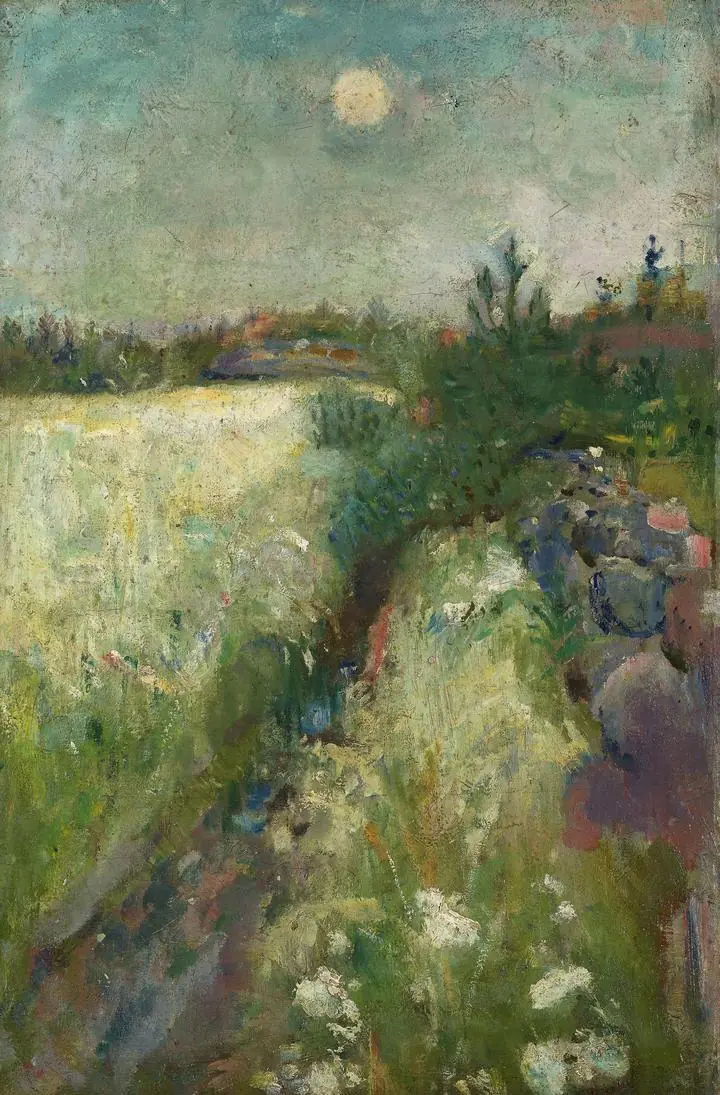 Flowery Meadow At Veierland (1887), Paintings, Edvard Munch