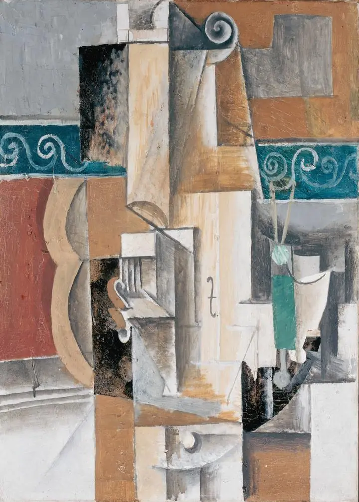 Girl With Accordion, Paintings, Picasso