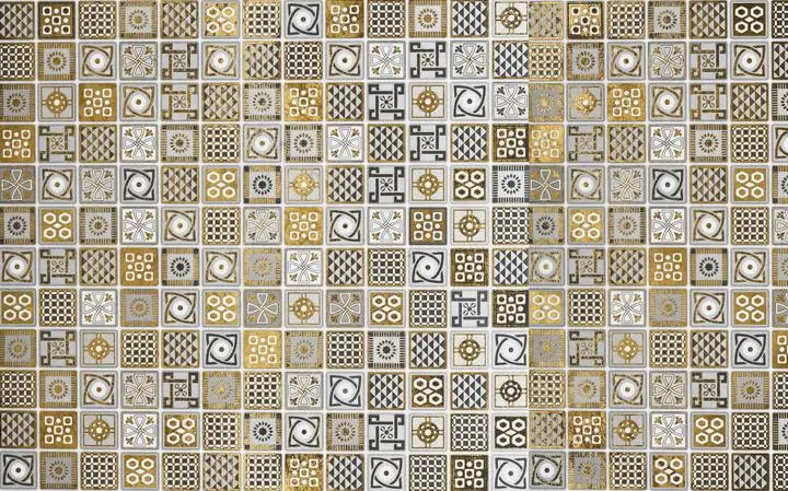 Gold And White Tiles