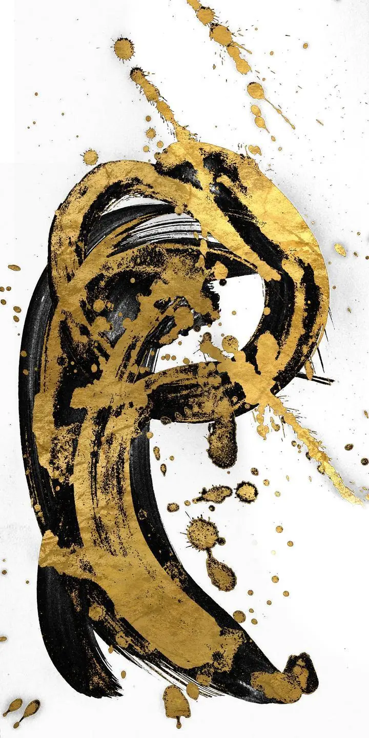 Gold Brush Strokes, Wall Art, Decor Wall Art, Decor Wall Art G