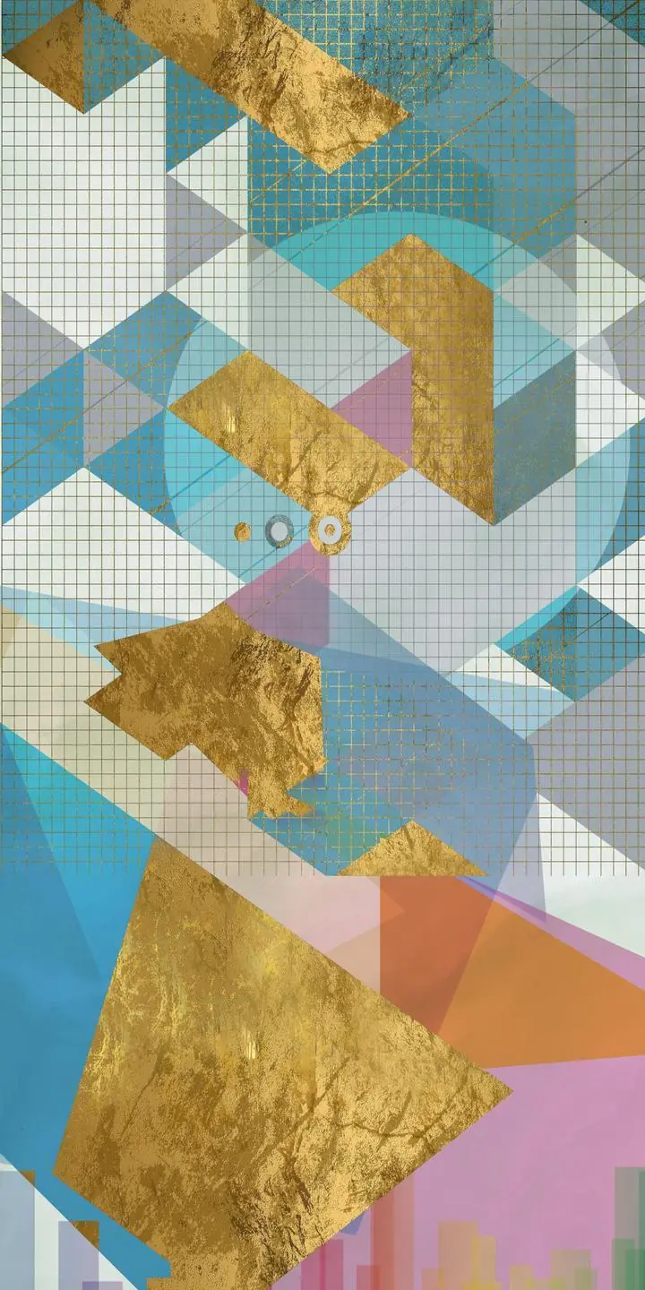 Gold Geometric Pattern Art, Wall Art, Decor Wall Art, Decor Wall Art G