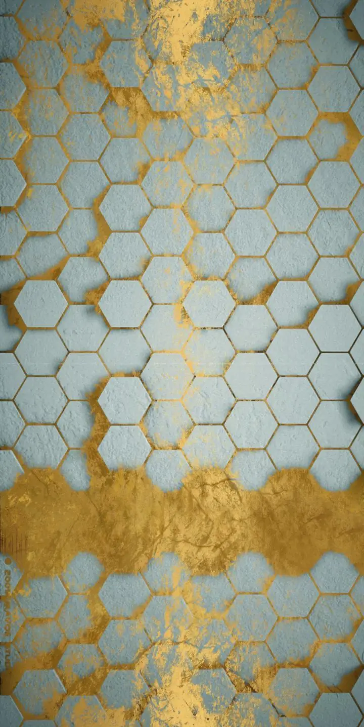 Gold Hexagon Pattern, Wall Art, Decor Wall Art, Decor Wall Art G