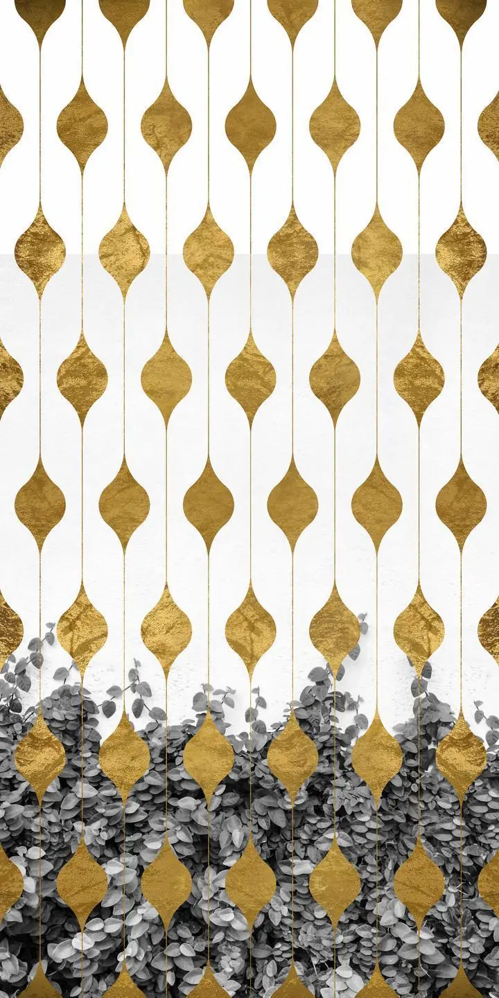 Gold Leaf Pattern Wallpaper, Wall Art, Decor Wall Art, Decor Wall Art G