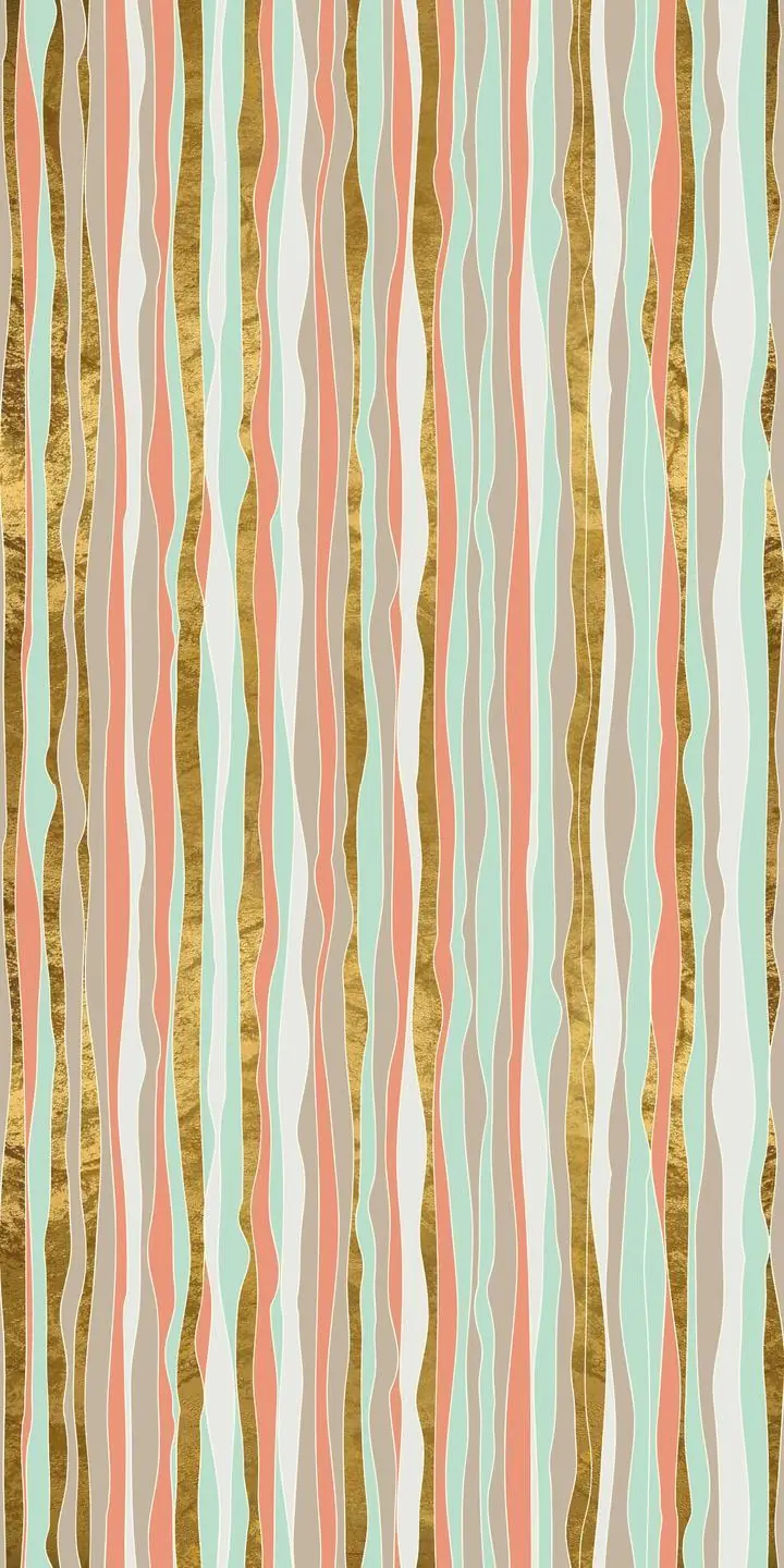 Gold Wavy Striped Pattern, Wall Art, Decor Wall Art, Decor Wall Art G