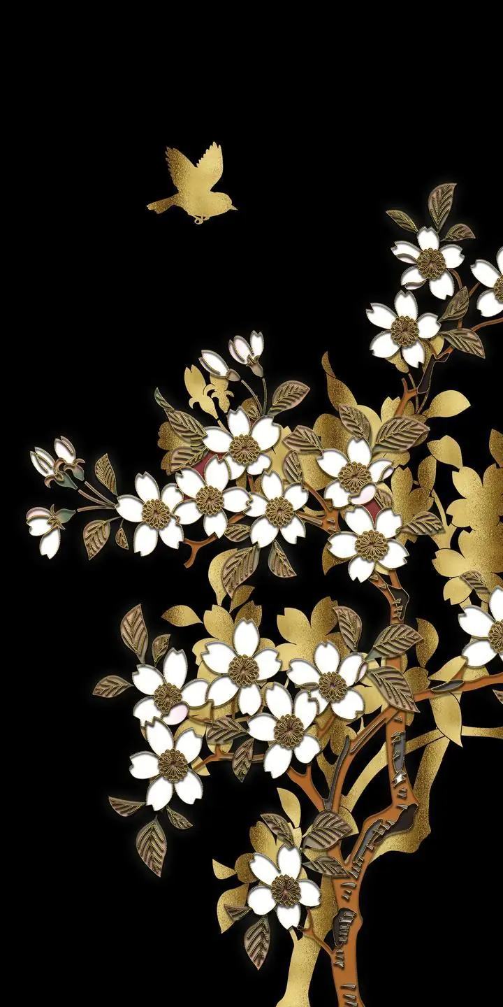 Gold White Flower Tree, Wall Art, Decor Wall Art, Decor Wall Art G