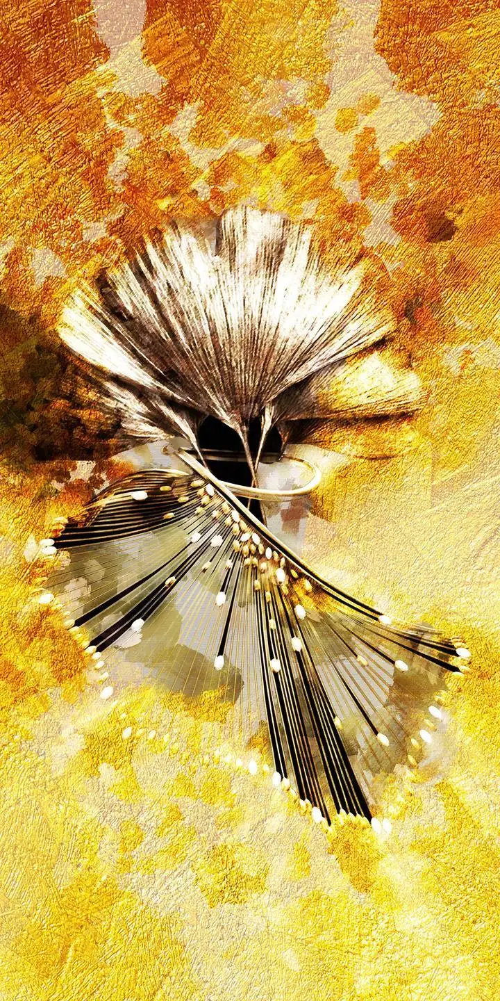 Golden Dandelion Fluff, Wall Art, Decor Wall Art, Decor Wall Art G