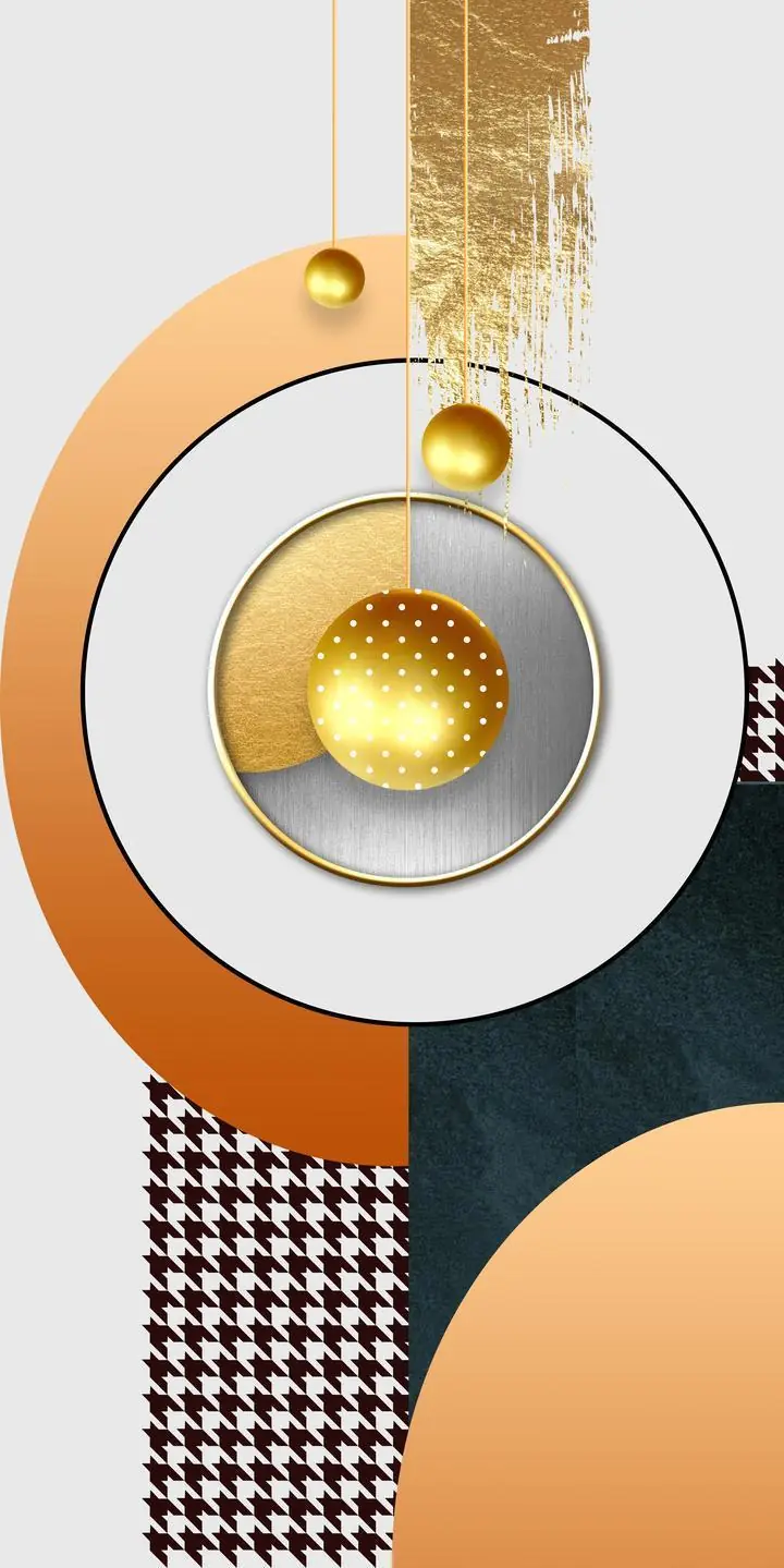 Golden Metallic Balls, Wall Art, Decor Wall Art, Decor Wall Art G
