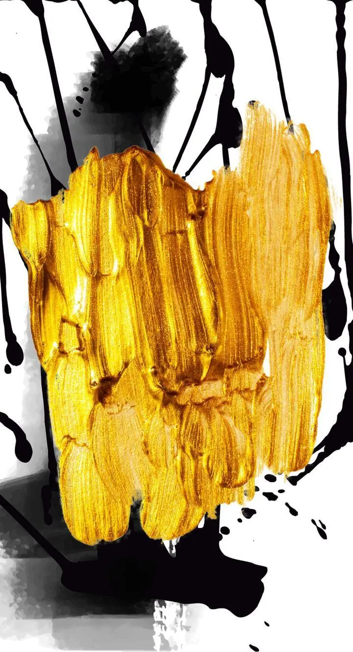 Golden Paint Smear, Wall Art, Decor Wall Art, Decor Wall Art G
