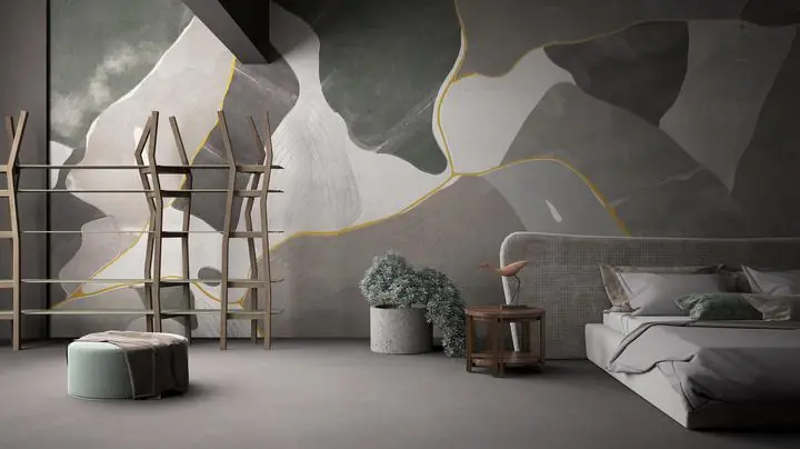 Gray Abstract Art Composition